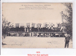 Delcampe - CÔTE D'IVOIRE: ABIDJEAN: Attendant L'arrivée Du Ministre Des Colonies Milliès-Lacroix - Très Bon état - Elfenbeinküste