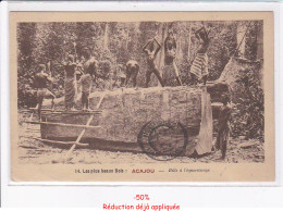 Delcampe - COTE D'IVOIRE: Les Plus Beaux Bois, Acajou, Bille à L'équarrissage, Bois - état - Elfenbeinküste