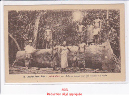 Delcampe - COTE D'IVOIRE: Les Plus Beaux Bois, Acajou, Bille Au Traçage Pour être équarrie à La Hache - Très Bon état - Elfenbeinküste