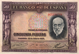 Delcampe - BILLET ESPAGNE 50 PESETAS 1935 - 50 Pesetas
