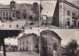 Delcampe - # NORCIA: SALUTI DA - 4 VEDUTE - Perugia
