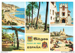 Delcampe - BESP5-0467-ESPAGNE - SITGES - Plage D'or - Barcelona