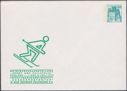 Delcampe - Allemagne 1978. Entier Postal Timbré Sur Commande. Skieur - Sci