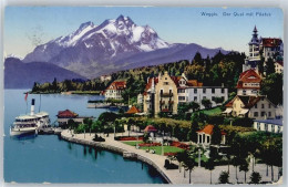 Delcampe - 6353 Weggis - Der Quai Mit Pilatus, Dampfschiff - 50616602 - Sonstige & Ohne Zuordnung