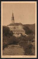 Delcampe - AK Weesenstein, Schloss U. Müglitzfluss - Weesenstein A. D. Müglitz