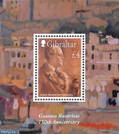 Delcampe - Gibraltar 2022 Gustavo Bacarisas S/s, Mint NH, Health - Smoking & Tobacco - Art - Paintings - Self Portraits - Tabac