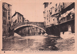 Delcampe - 38 VIENNE VIEUX PONT DU XIIE SIECLE ET ANCIENNES MAISONS SUR LA GERE - Vienne