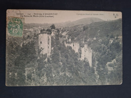 Delcampe - CPA 1907 - Environs D'Argentat - Les Ruines De Merle - Côté Couchant - B.G Brives - Argentat