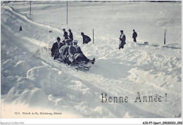 Delcampe - AJKP7-0677 - SPORT - BONNE ANNEE LUGE SUISSE - Wintersport