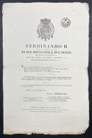 Delcampe - FERDINANDO II RE DELLE DUE SICILIE - DECRETO 04.06.1831  Doc.416 - Décrets & Lois