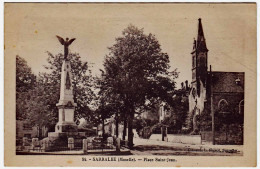 Delcampe - 57 - B36396CPA - SARRALBE - Place St Saint Jean - Monument Aux Morts, église - Très Bon état - MOSELLE - Sarralbe