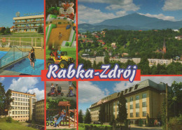 Delcampe - Polska Rabka Zdrój Małopolskie Kolaż Sanatoriów Basenu I Panoramy #PBF793 - Polonia