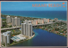 Delcampe - USA Miami Beach Aerial Intracoastal Waterway Hotels #PBG407 - Miami Beach