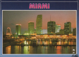 Delcampe - USA Miami Dusk Cityscape With Biscayne Bay Bayside Market Place #PBG408 - Miami