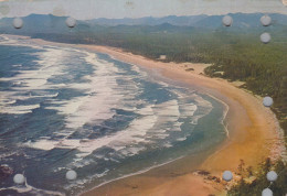 Delcampe - Canada Long Beach Scenic Sandy Beach Ocean Forest #PBG338 - Vancouver
