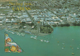 Delcampe - Australia Cairns Aerial View Cityscape Marlin Wharf Harbour Boats Ocean #PBG229 - Cairns
