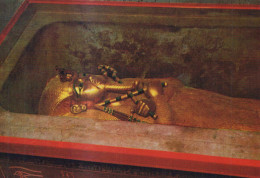 Delcampe - Egypt Luxor Upper Tutankhamun Golden Sarcophagus Pharaoh Art #PBG194 - Luxor