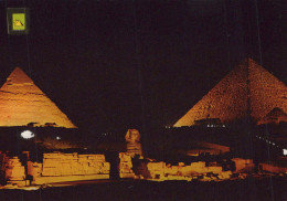 Delcampe - Egypt Giza Governorate Pyramids Sphinx Sound Light Unposted #PBG181 - Gizeh