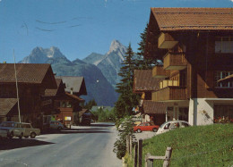 Delcampe - Schweiz Schönried Kanton Bern Dorfstrasse Alpenlandschaft Mit Bergen #PBH180 - Bern
