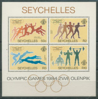 Delcampe - Seychellen 1984 Olympische Sommerspiele Los Angeles Block 24 Postfrisch (C41309) - Seychelles (1976-...)