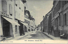 Delcampe - VD ECHALLENS GRAND'RUE *RARE* - Animée - Phot. Des Arts Lausanne No 3584  - Circulé Le 18.10.1907 - Échallens