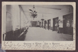 Delcampe - DDLL 473 - Carte-Vue Pensionnat TP Armoiries Cachet RELAIS à Etoiles MELSELE 1901 - COBA 15 EUR S/TP Détaché - Sternenstempel