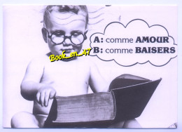 Delcampe - {105527} CP Humour;  A : Comme Amour , B : Comme Baisers - Humor