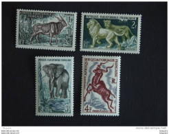 Delcampe - Afrique Equatoriale Française  A.E.F. 1957 Faune Animaux Dieren Yv 238-241  MNH ** - Wild