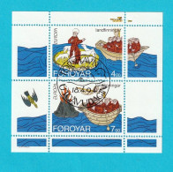 Delcampe - BAR15451- ILHAS FAROÉ 1994- CTO (BARCOS - CEPT) - Blocs