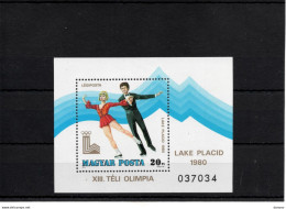 Delcampe - HONGRIE 1979 Jeux Olympiques De LAKE PLACID Yvert BF 144, Michel Block 140 NEUF** MNH Cote 8,50 Euros - Blocs-feuillets