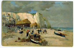 Delcampe - LUIGI LOIR : BISCUITS PERNOT - LES PLAGES DE FRANCE - ETRETAT (PECAUD) - Loir
