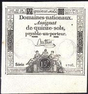 Delcampe - FRANCE * Assignat 15 Sols * Date 24/10/1792 * Etat/Grade NEUF/UNC * - Assignats & Mandats Territoriaux