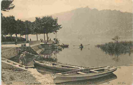 Delcampe - Carte Postale Ancienne - 73 - Lac Du Bourget - Le Débarcadère Et La Dent Du Chat - CPA - Voir Scans Recto-Verso - Poscar - Le Bourget Du Lac