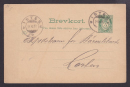 Delcampe - NORWAY 1893, Pre-stamped Postcard From Øistesø - Cartas & Documentos