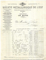 Delcampe - 1935 Sté Métallurgique De L'Est / Epinal / Bains Les Bains / Mirecourt...88  / Courrier à Chapuit, Le Clerjus - 1900 – 1949