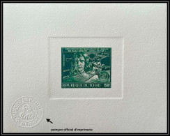 Delcampe - 95470 N°151 NEWTON Satellite TDF 1 Probe Espace Space Tchad Epreuve D'artiste Artist Proof Green - Astronomie