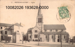 Delcampe - MAISONS-ALFORT.  Cpa.   - Église.   (scans Recto-verso) - Maisons Alfort
