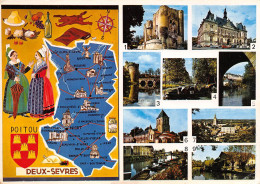 Delcampe - PARTHENAY Niort Coulon Multivue Des Deux Sevres 4 (scan Recto Verso)KEVREN0662 - Parthenay