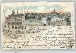 Delcampe - 4000 Basel Bâle Lithographie Rathaus, Brücke - 50739705 - Basel
