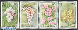 Delcampe - Ascension 1985 Wild Flowers 4v, Mint NH, Nature - Flowers & Plants - Ascensión