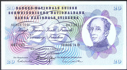 Delcampe - SUISSE/SWITZERLAND* 20 CHF * DUFOUR * Date 05/01/1970 * Etat/Grade NEUF/UNC * - Suisse