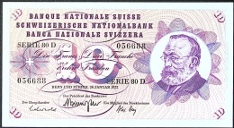 Delcampe - SUISSE/SWITZERLAND* 10 CHF * G. KELLER * Date 24/01/1972 * Etat/Grade NEUF/UNC * - Suisse