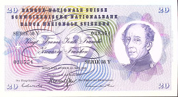 Delcampe - SUISSE/SWITZERLAND* 20 CHF * DUFOUR * Date 15/05/1968 * Etat/Grade TTB+/XXF * - Suisse