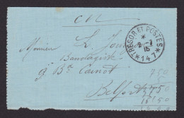 Delcampe - FRANCE 1915, Card Letter To Belfort, Fieldpost, WWI - Briefe U. Dokumente