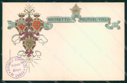 Delcampe - Militari Reggimentali 14° Distretto Militare Lucca Cartolina KF3784 - Regimente