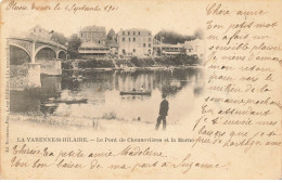 Delcampe - 94 LA VARENNE SAINT HILAIRE #21665 PONT DE CHENNEVIERES LA MARNE BARQUES AFFRANCHISSEMENT SAGE 5CTS PAIRE - Autres & Non Classés