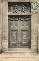 Delcampe - CPA Paris Porte De L'eglise Saint Louis En I'lle Rue St Louis En L'Ile - Autres Monuments, édifices