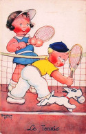 Delcampe - TENNIS - Illustrateur Signé Beatrice Mallet - Enfants Jouant Au Tennis - Mallet, B.