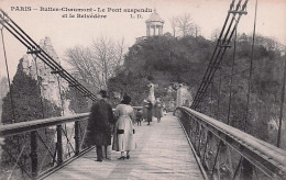 Delcampe - 75 - PARIS 19 - Buttes Chaumont - Le Pont Suspendu Et Le Belvedere - Paris (19)