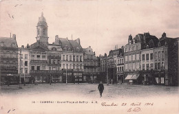 Delcampe - 59 -  CAMBRAI - Grand'place Et Beffroi - 1904 - Cambrai
